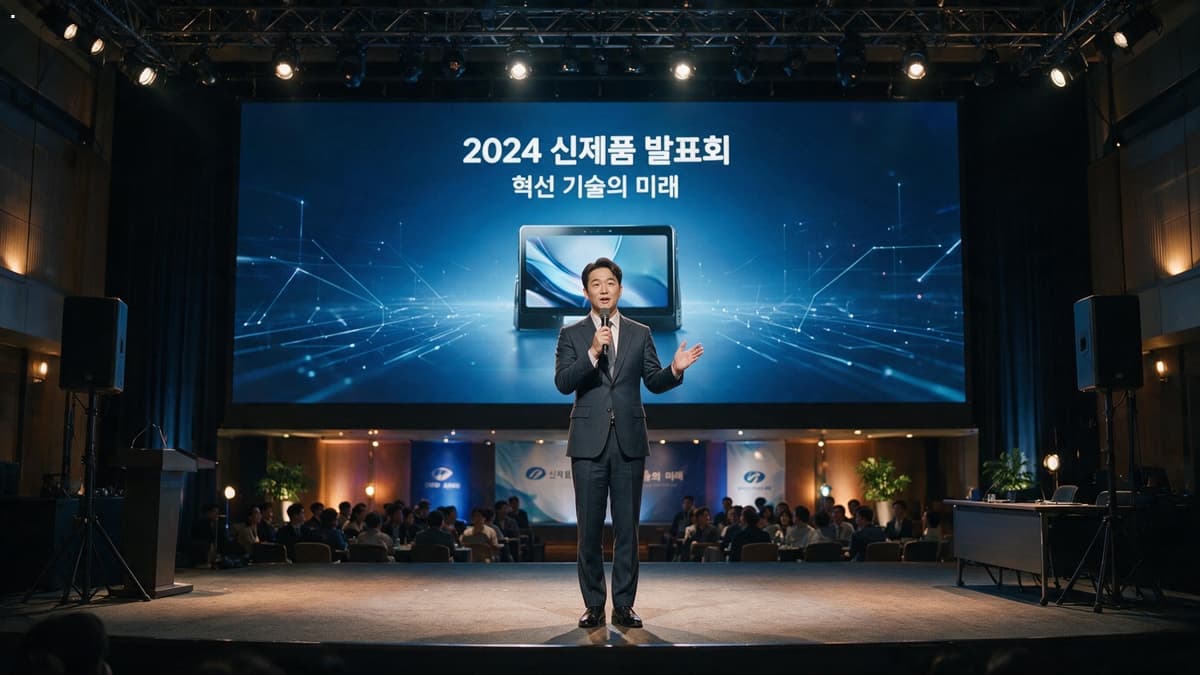 신제품 발표회 진행자 섭외, 큐시트·리허설 준비